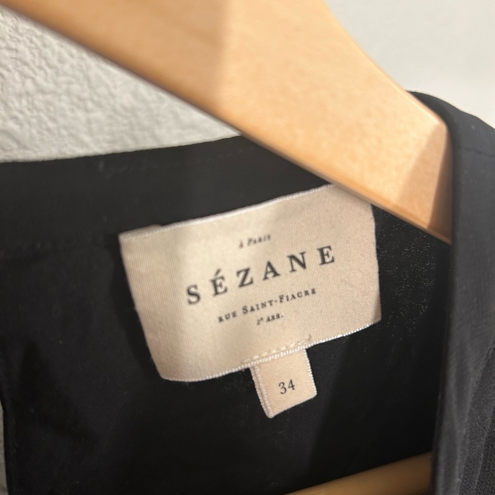 Sezane crew neck silk top - Sz 34 - Picture 3 of 3